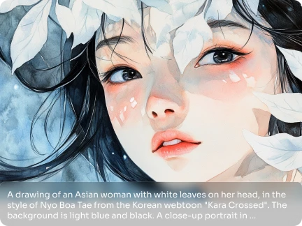 用 piclumen ai 角色產生器製作的文字藝術卡通女孩插圖