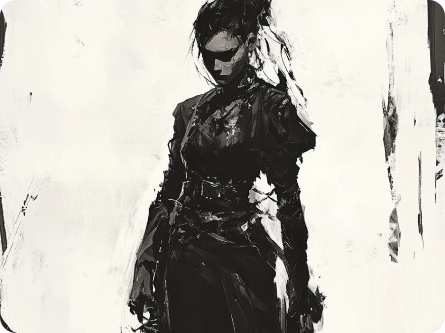 用 piclumen AI角色產生器製作的黑白 ai 字元