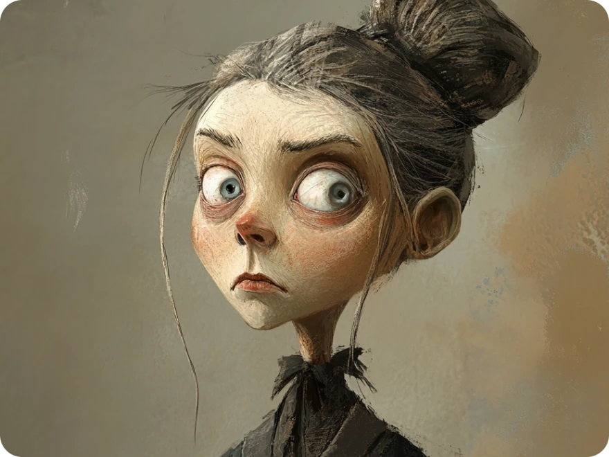 un personaje de caricatura hecho en el generador de personajes ai de piclumen