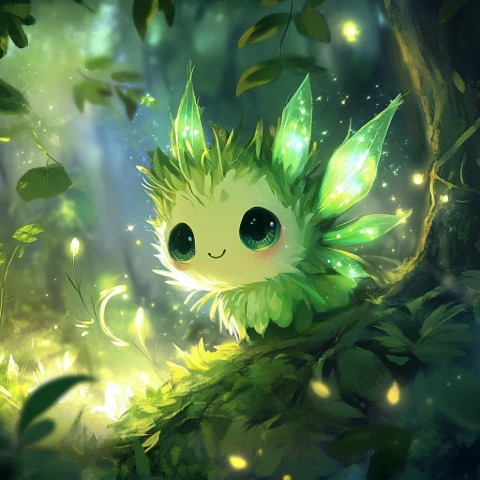 a forest spirit in the form of deer generated by piclumen ai monster generator
