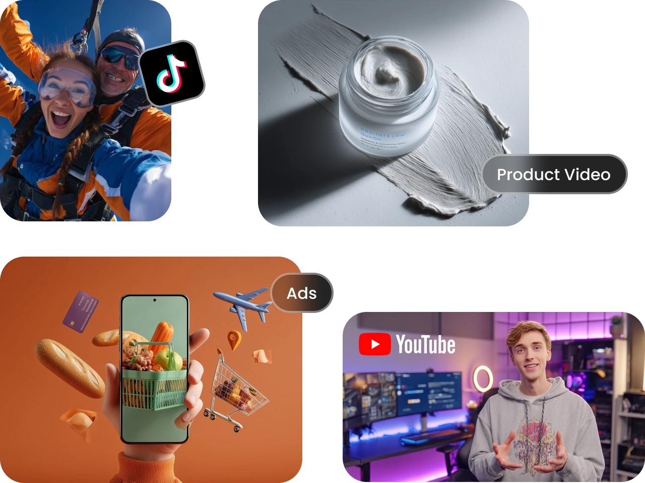hailuo 2.3 generated videos for different usages such as social media or product ads
