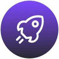 gradient purple fast icon