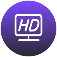 icono hd púrpura degradado