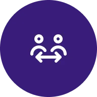 dark blue icon with two person mark