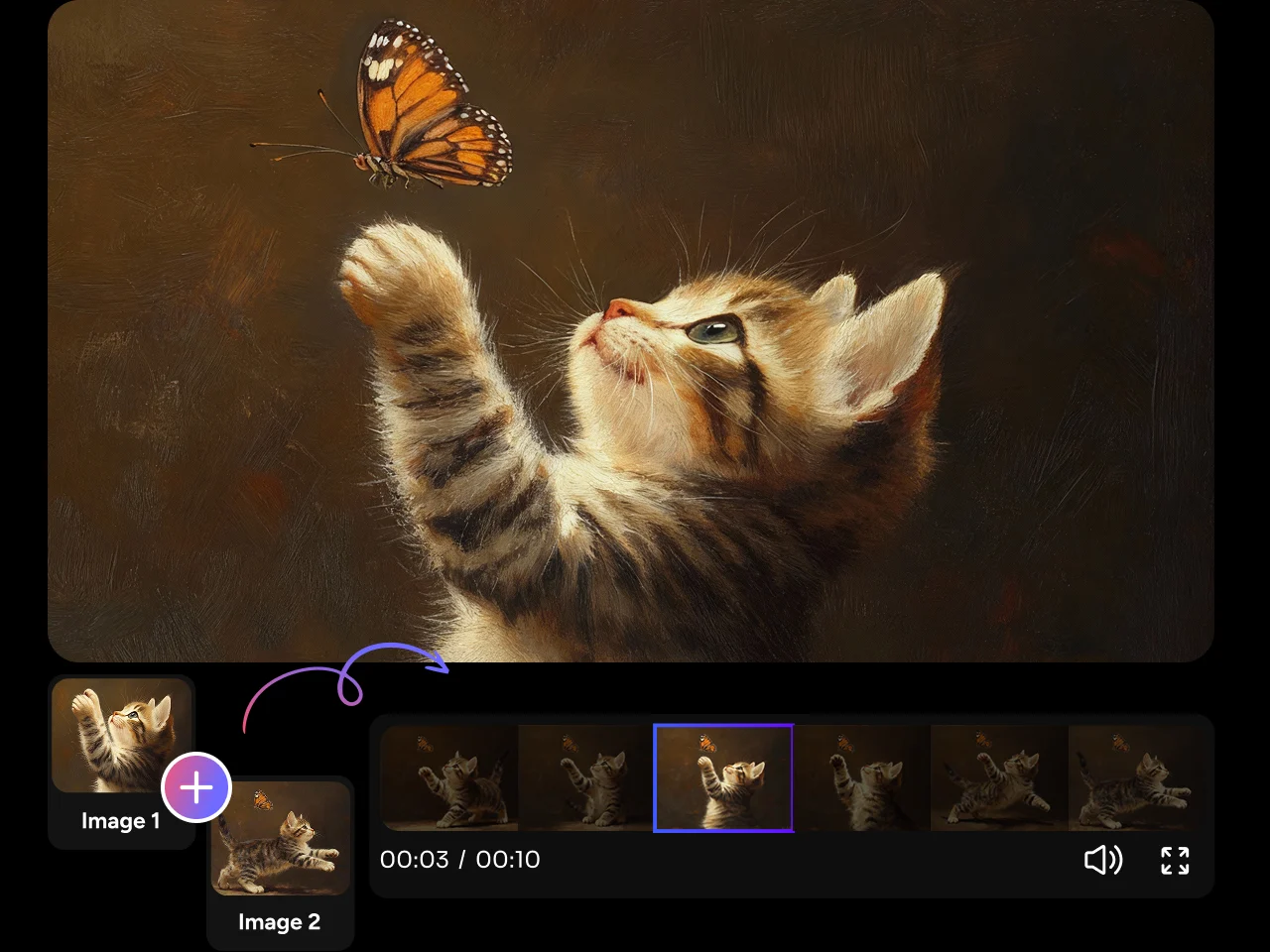 using first and last frame control generated cat video