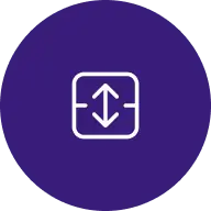 dark blue icon of flexible ratio