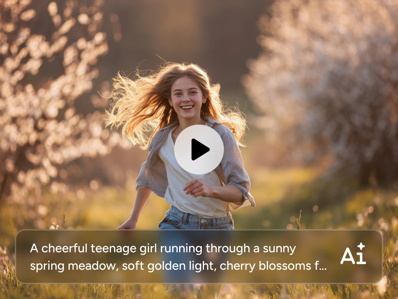 hailuo 2.3 video generator created hyper-realistic video of a girl runing in the garden