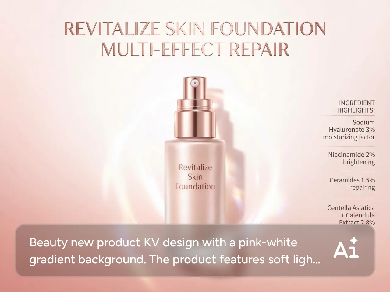 using seedream 4.5 directly generated skin care product promotional poster from text prompt