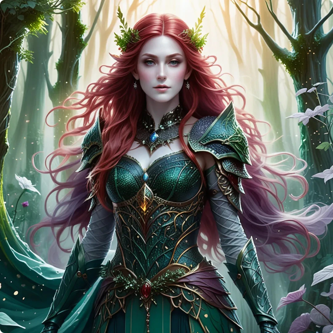 ai picture generator created fantasy art - a female dragon warrior