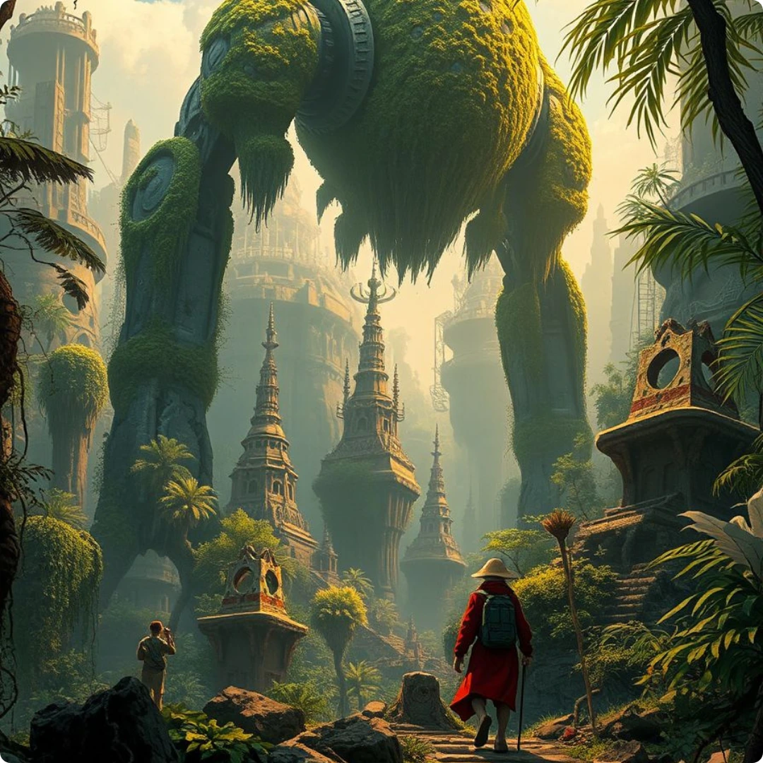 ai picture generator created fantasy art - the lost city