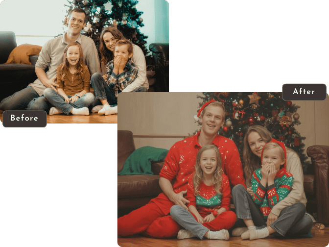 christmas ai image generator - family photo transformation