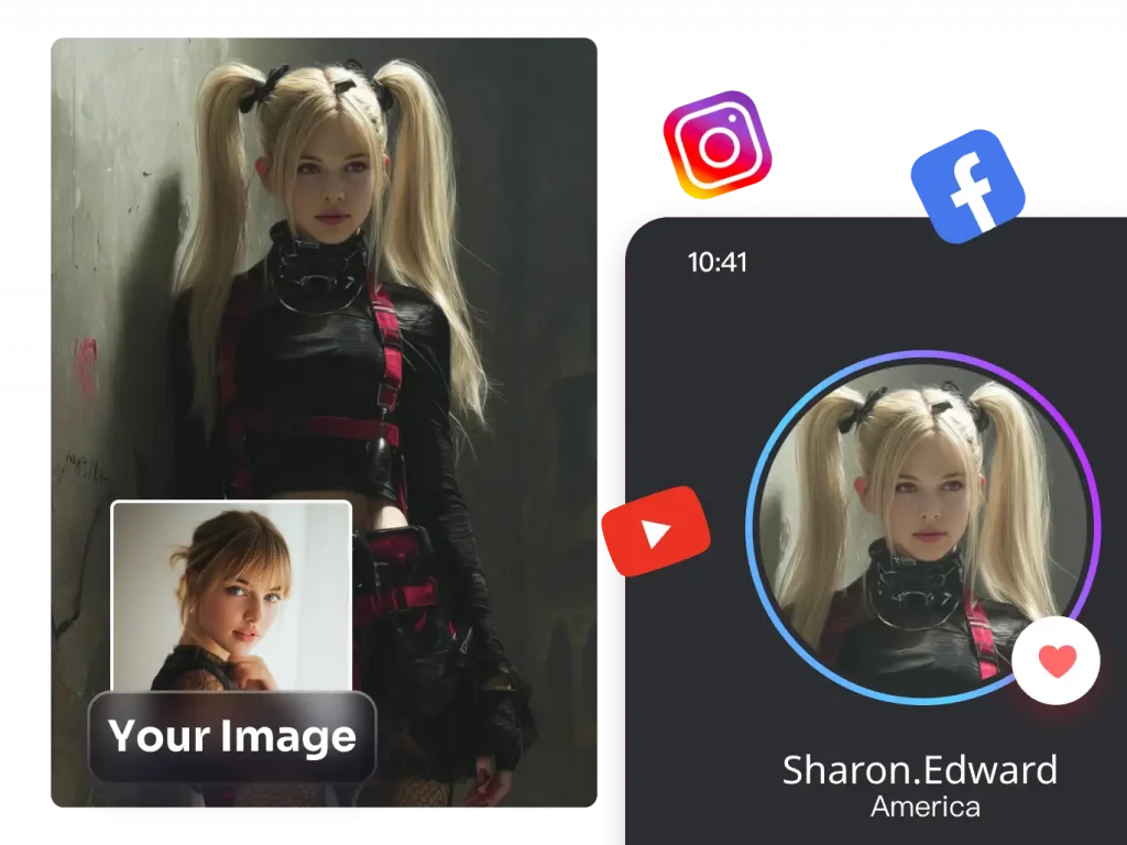 a girl avatar for social media generated by piclumen ai girl generator