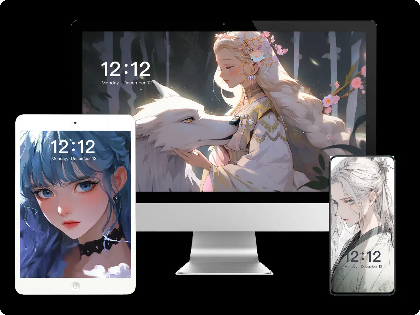 the effects of using images generated by anime upscaler to phone ipad or computer wallpaper